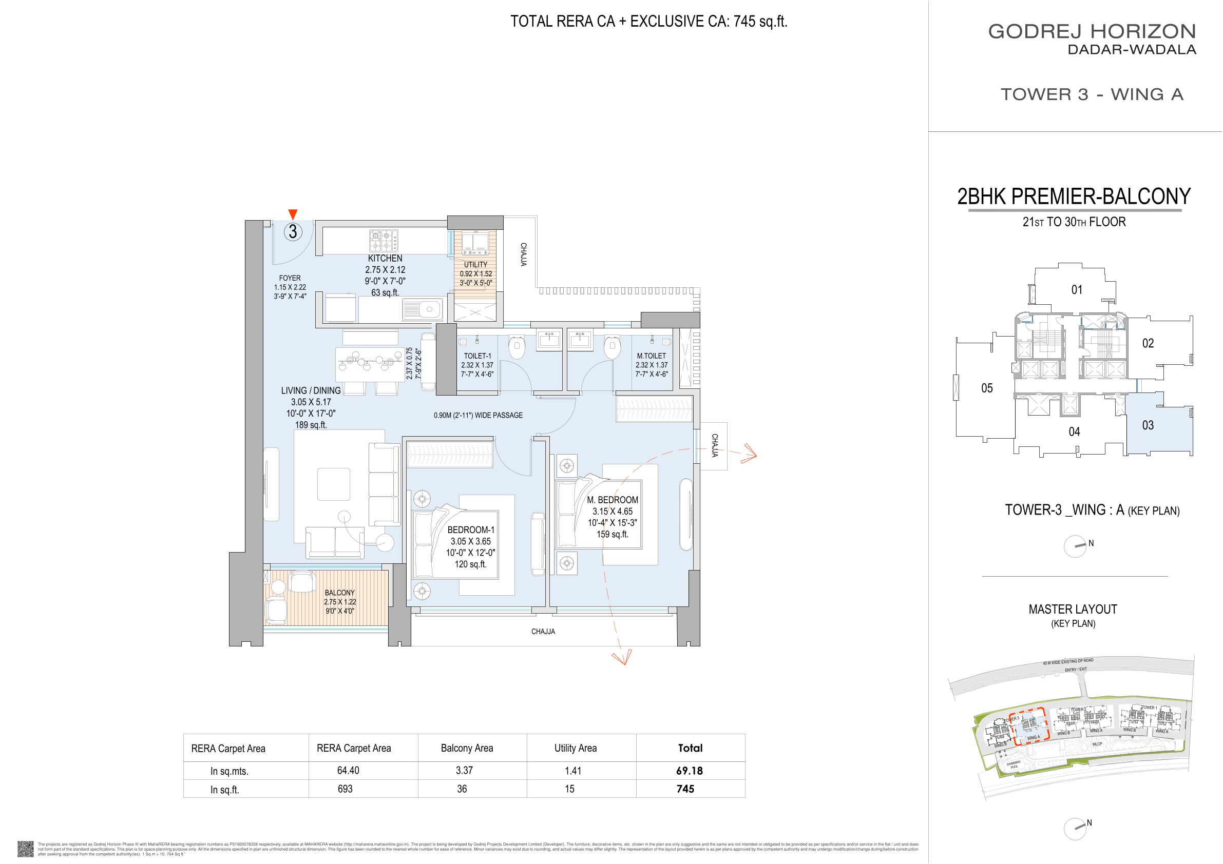 2 BHK Floor Plan 7